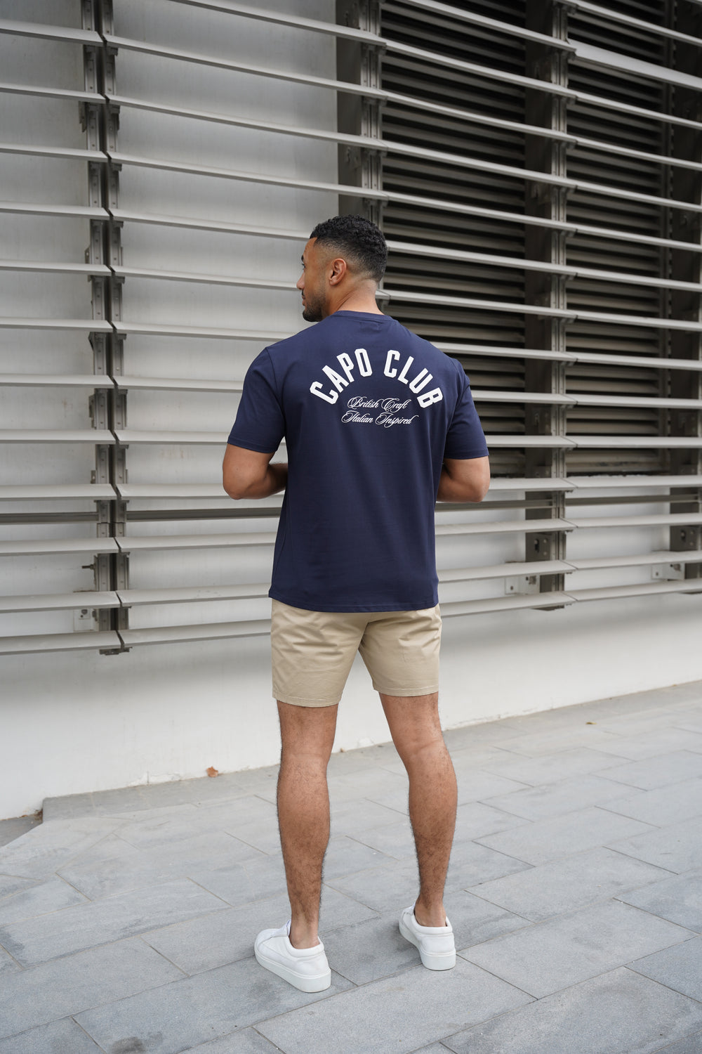 Capo Club Script T-Shirt - Navy/White