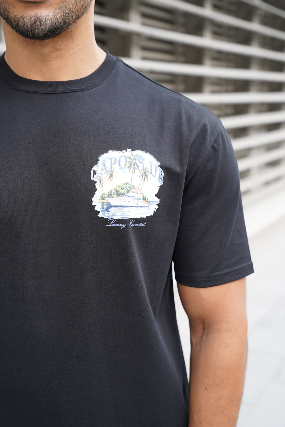 Capo Yacht Club Printed T-Shirt - Black