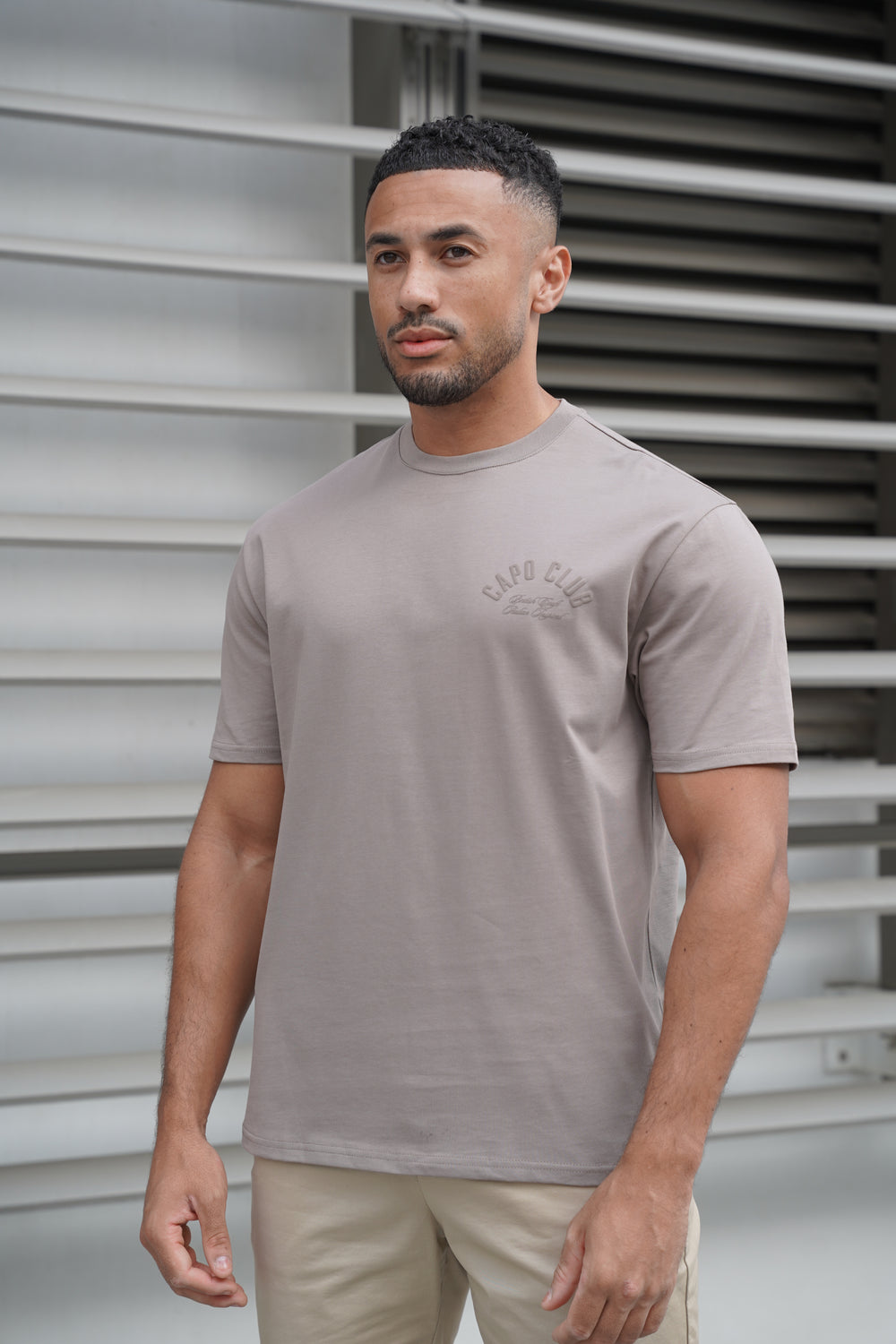 Capo Club Script T-Shirt - Tonal Mushroom