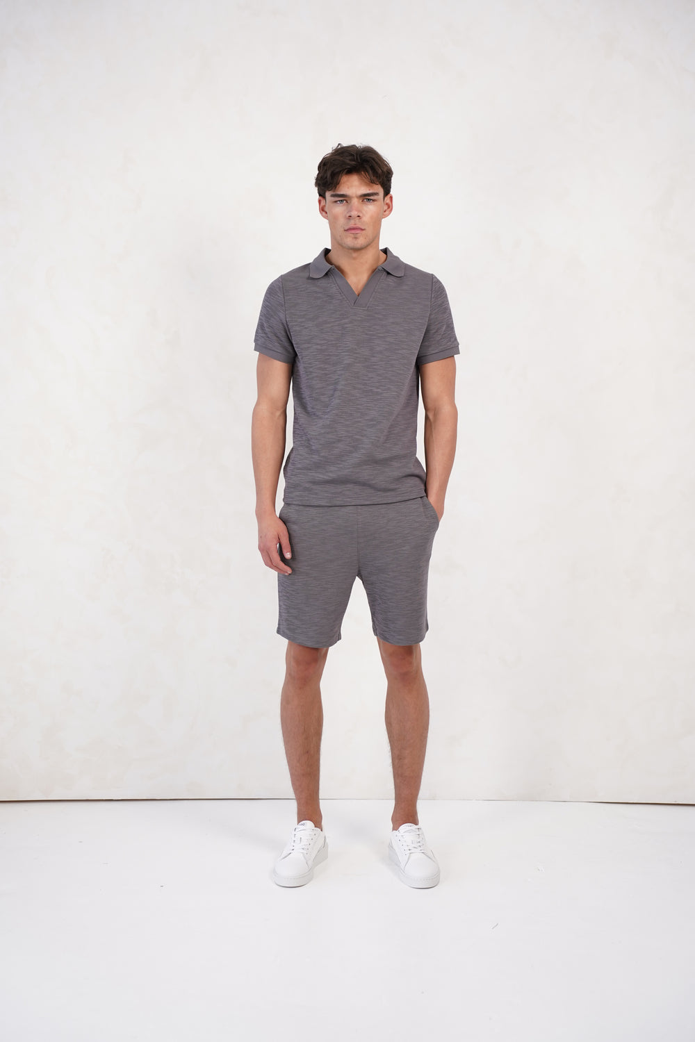 Capo Jersey Slub Shorts - Charcoal