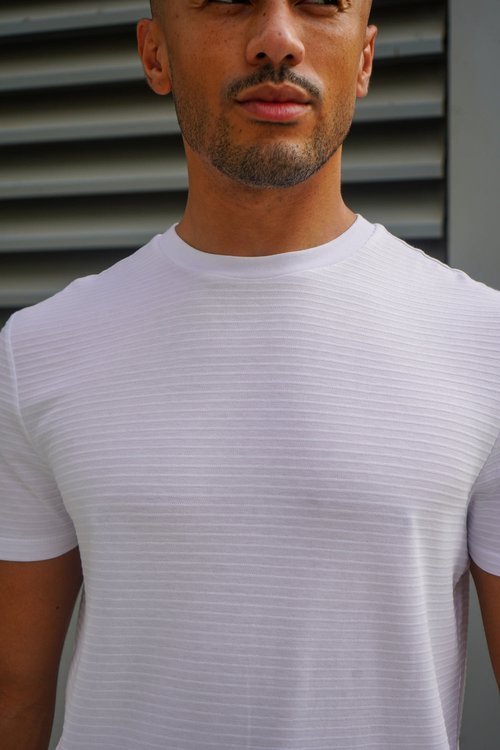 Capo Mercerised Ribbed T-Shirt - White