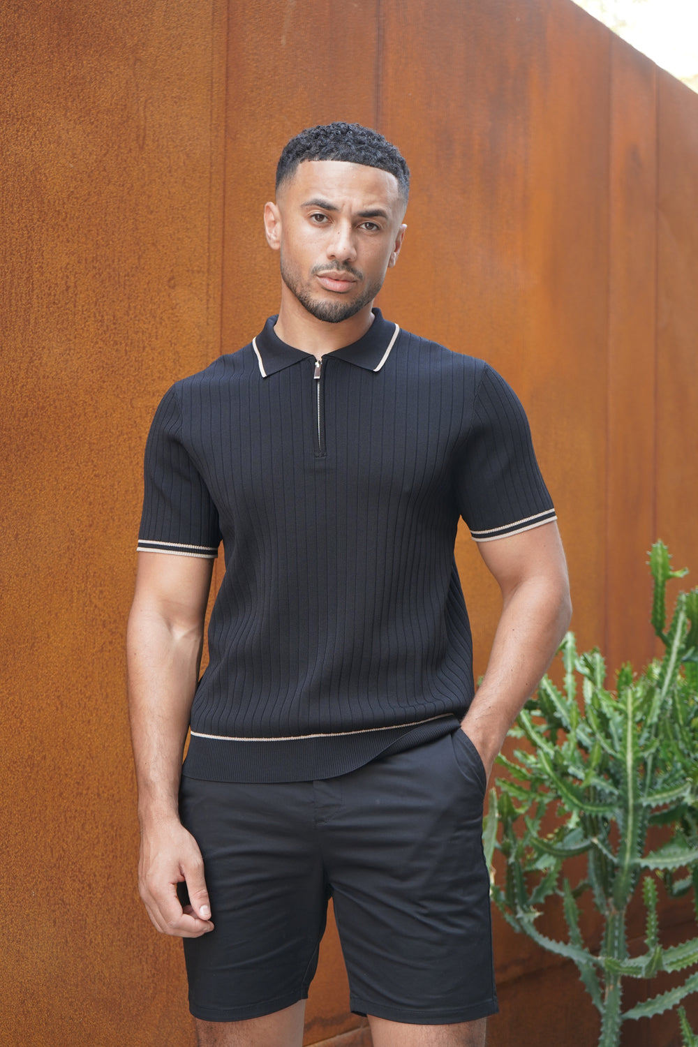 Capo Soft Button Through Shirt - Schwarz