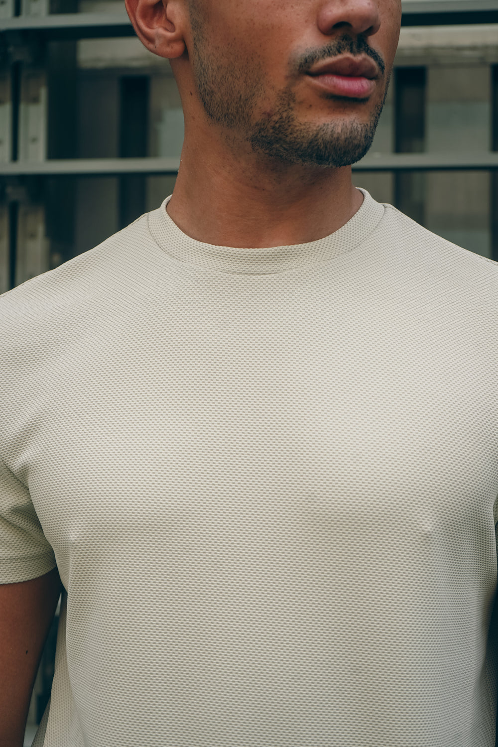 Capo Textured T-Shirt - Light Beige