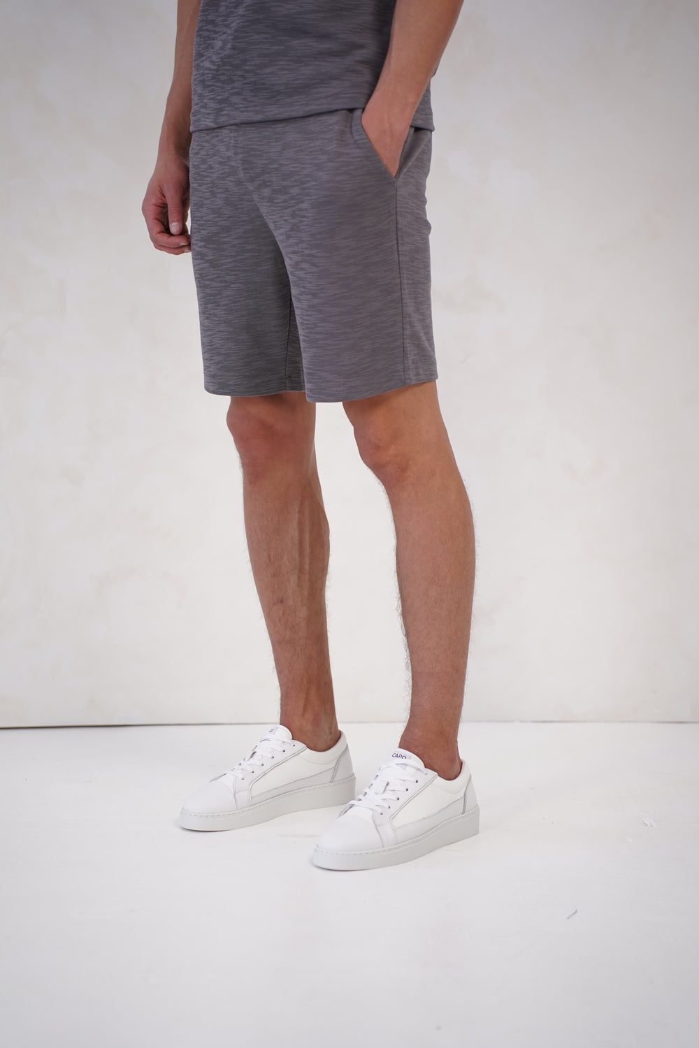 Capo Jersey Slub Shorts - Charcoal