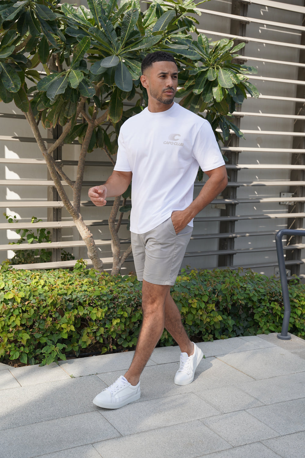 Capo Club Speed T-Shirt - White/Mushroom