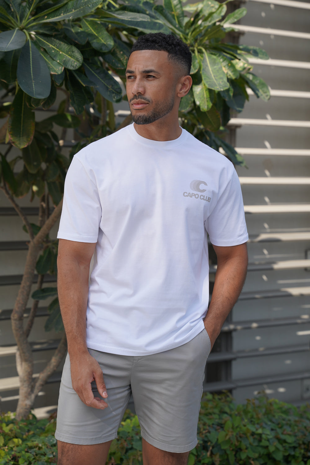 Capo Club Speed T-Shirt - White/Mushroom