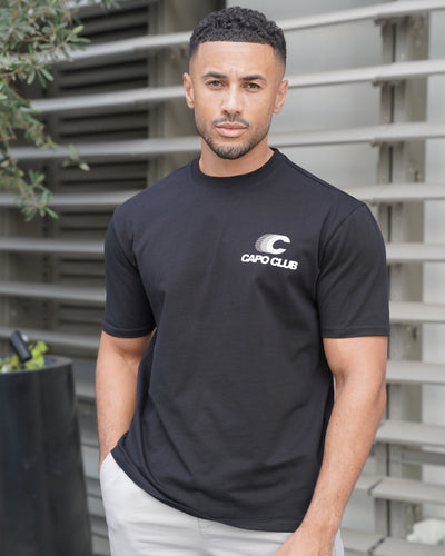 Capo Beach Club T-Shirt - Schwarz/Weiß