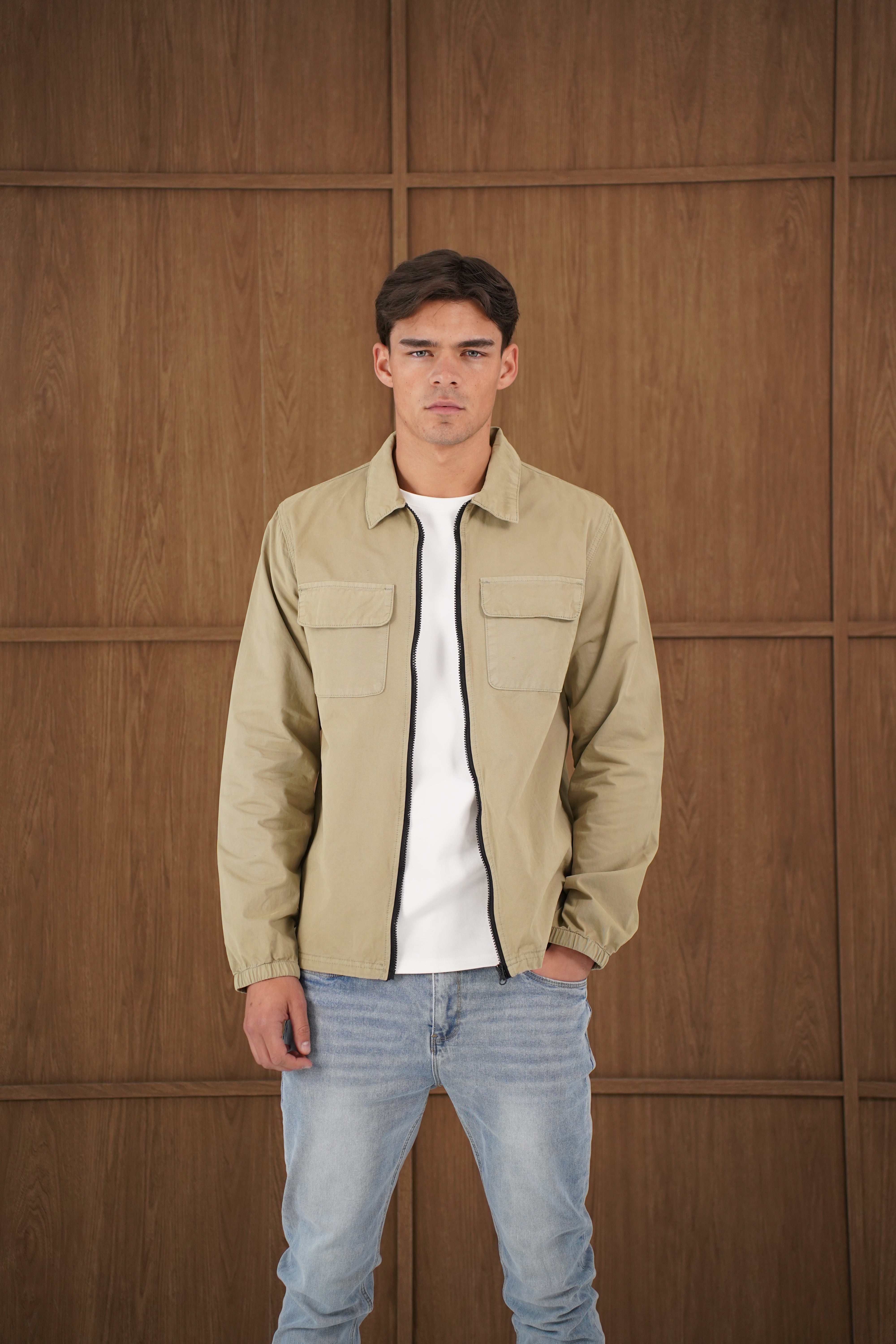 Capo DYED Cotton Cargo Jacket - Olive