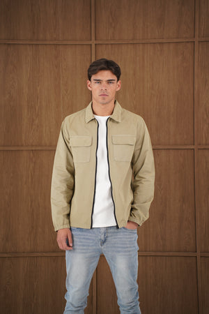 Capo DYED Cotton Cargo Jacket - Olive