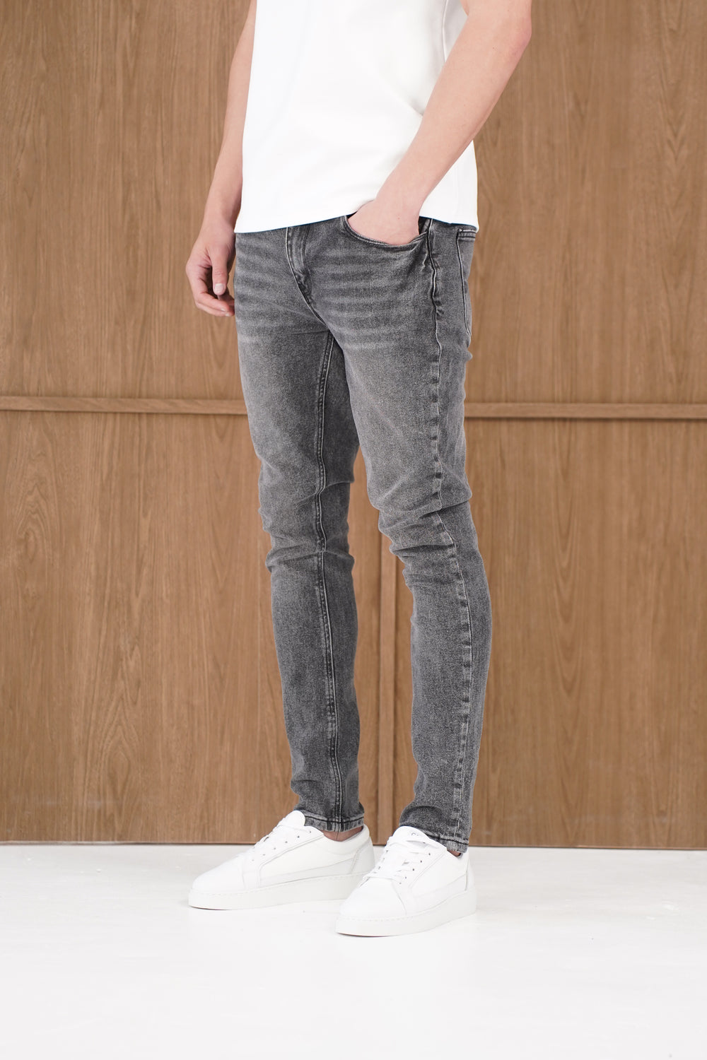 Capo Slim Fit Denim Jeans - Washed Black