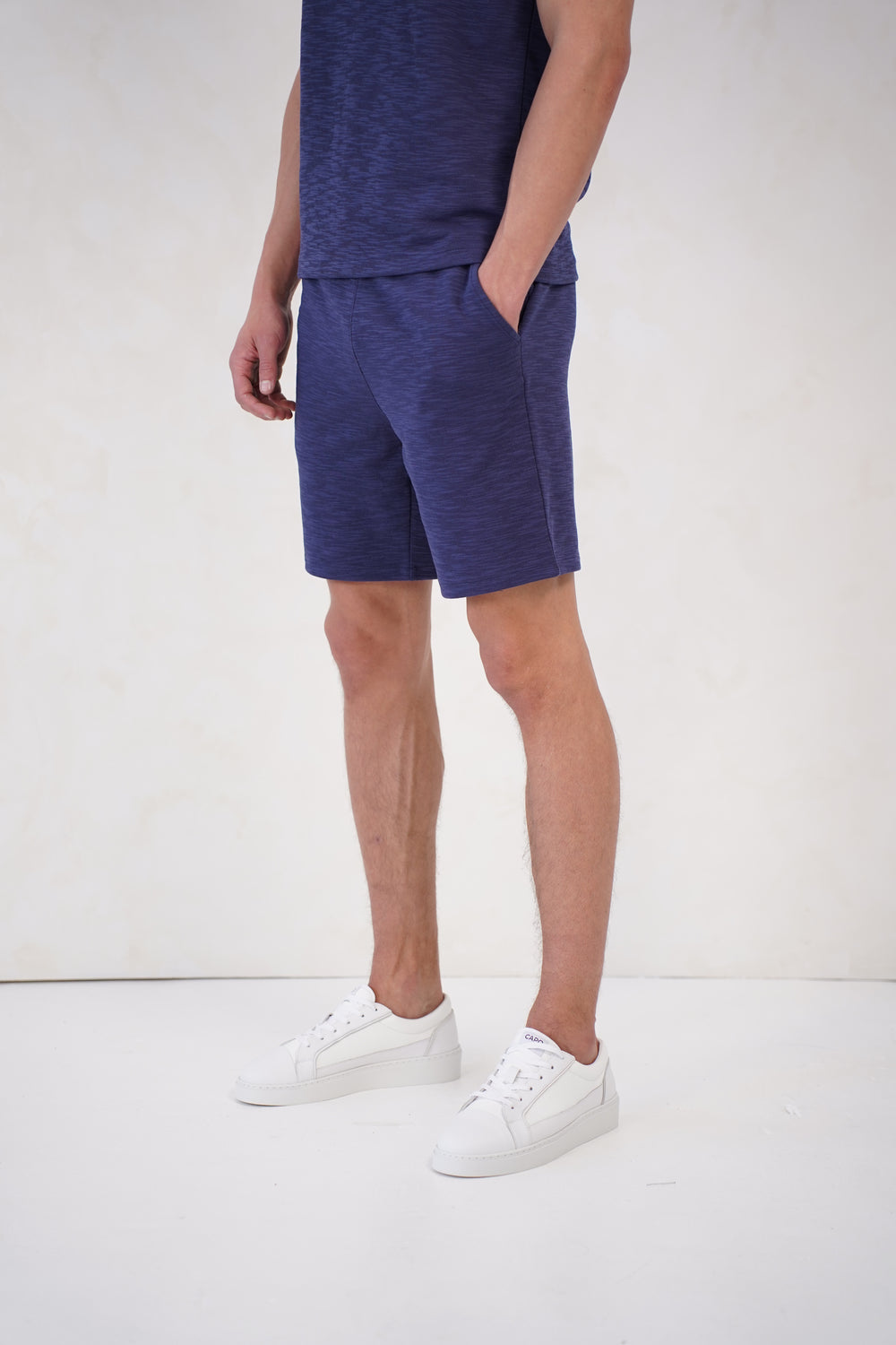 Capo Jersey Slub Shorts - Navy
