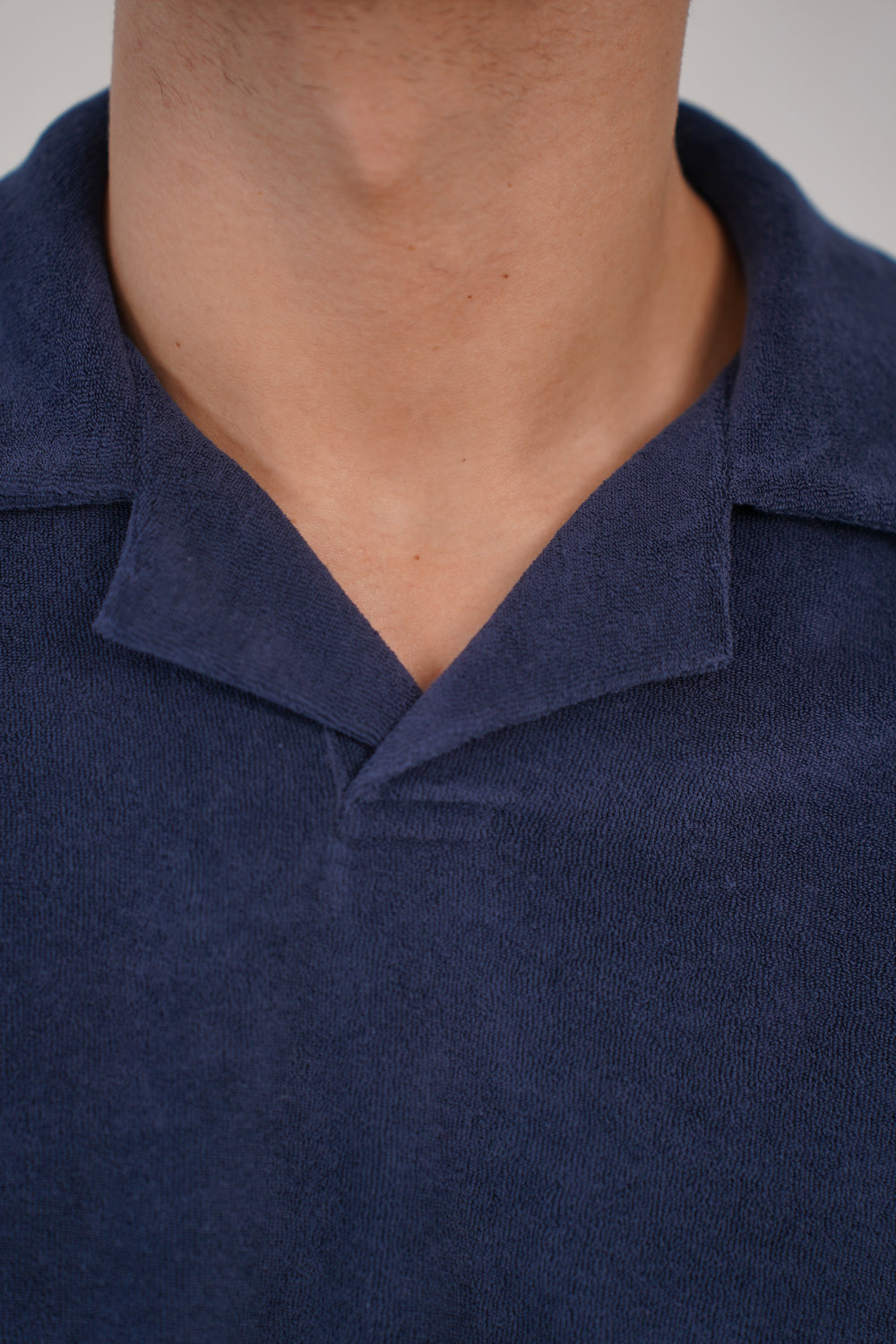 Capo Towelling Polo Shirt - Navy