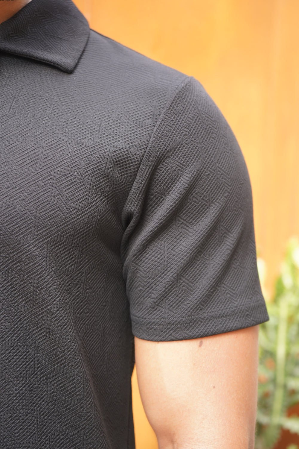 Capo Aztec Revere Polo Shirt - Black