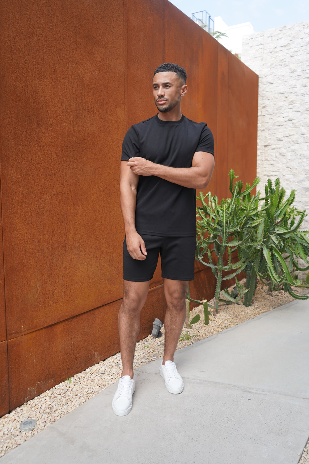 Capo Aztec Revere T-Shirt - Black