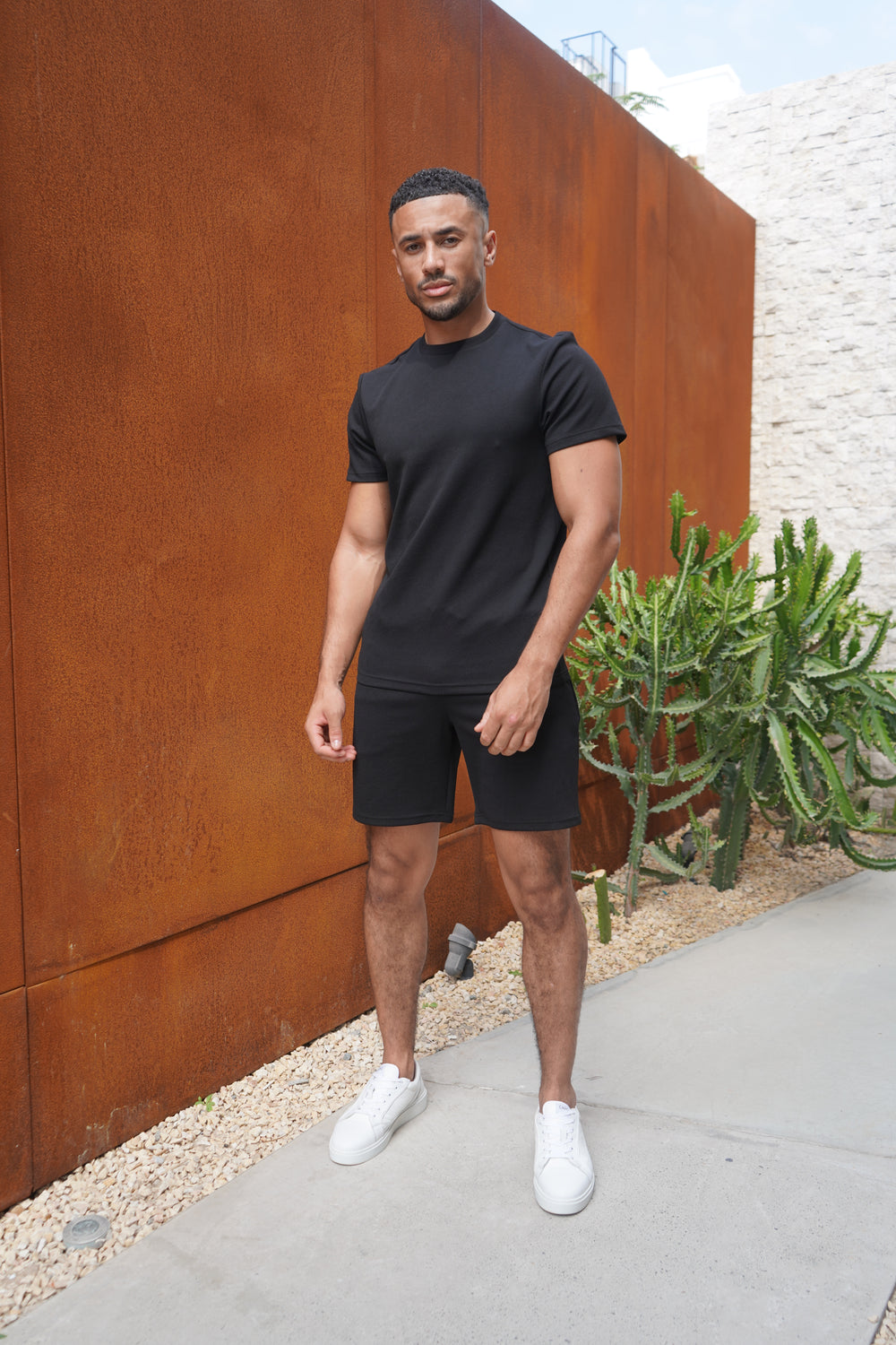 Capo Aztec Revere T-Shirt - Black