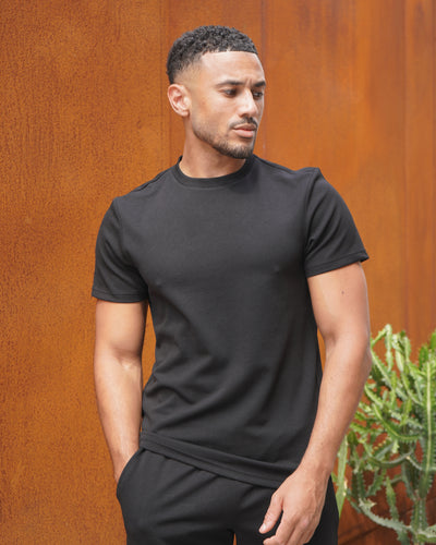 Capo Aztec Revere T-Shirt - Black