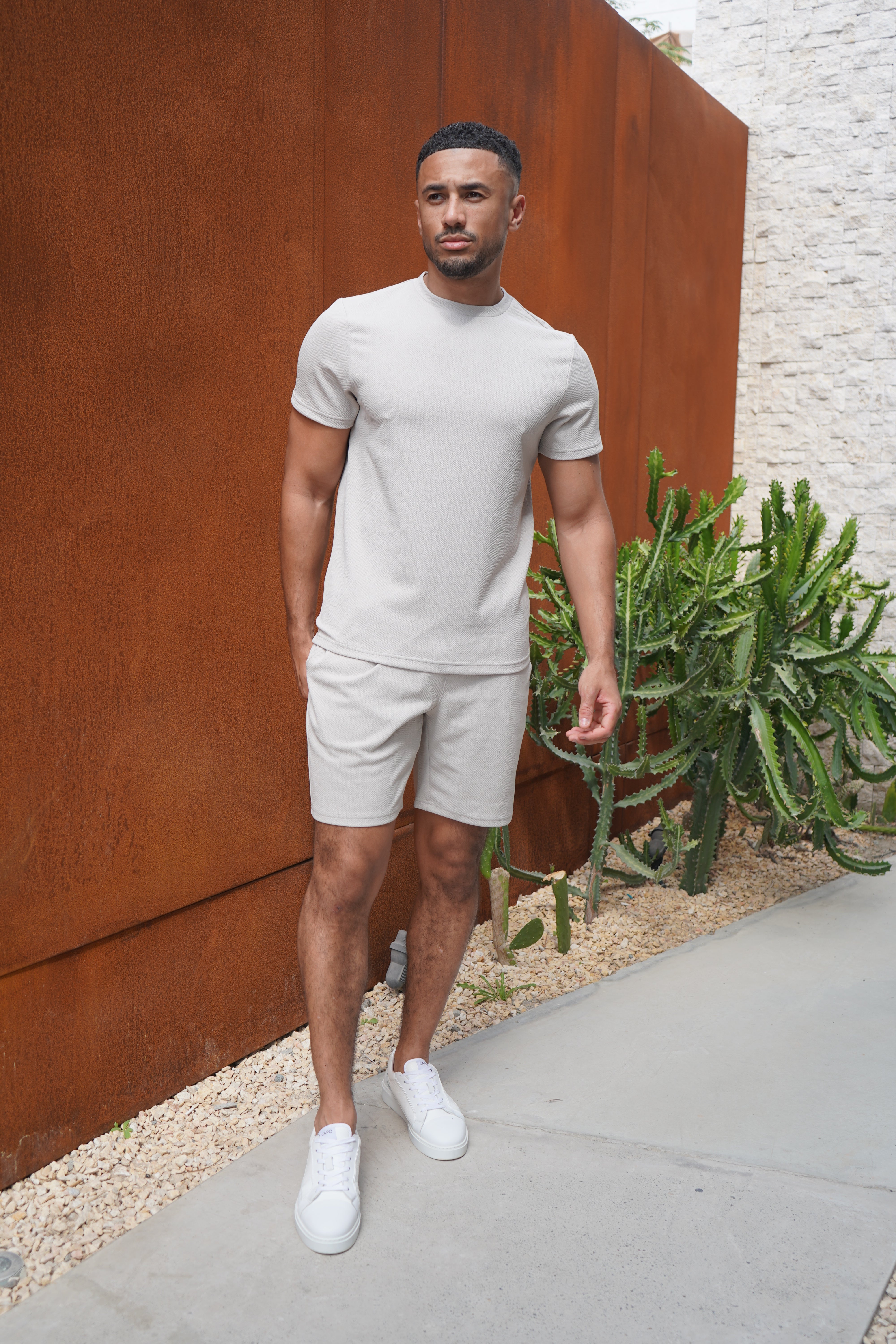 Capo Aztec Revere Shorts - Stone