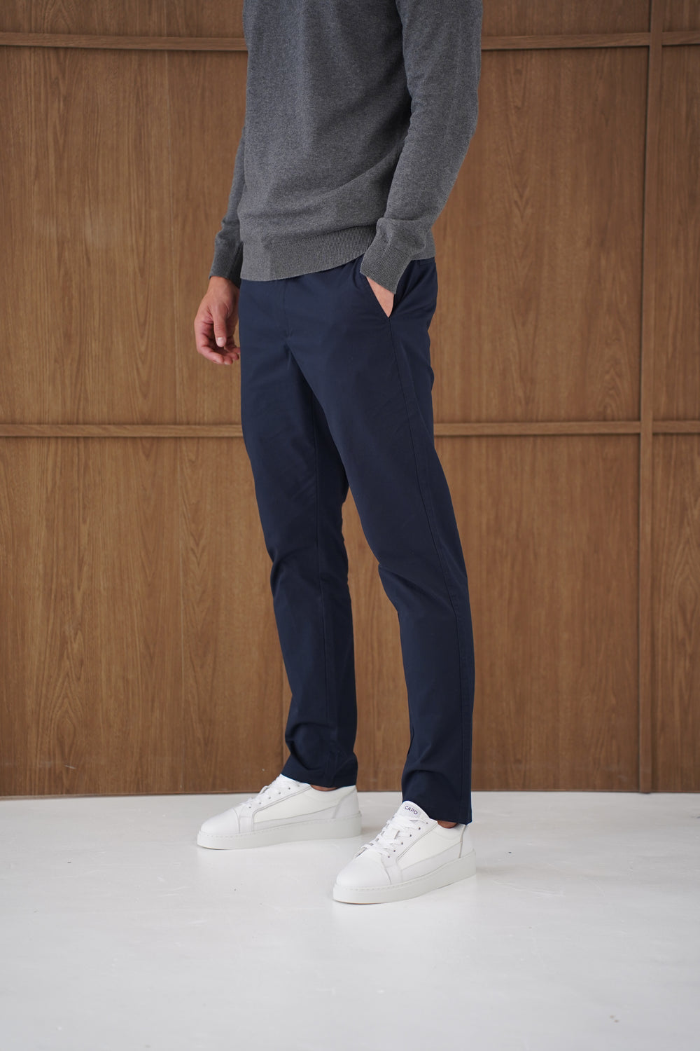 Capo Egyptian Cotton 1/4 Zip Top - Charcoal