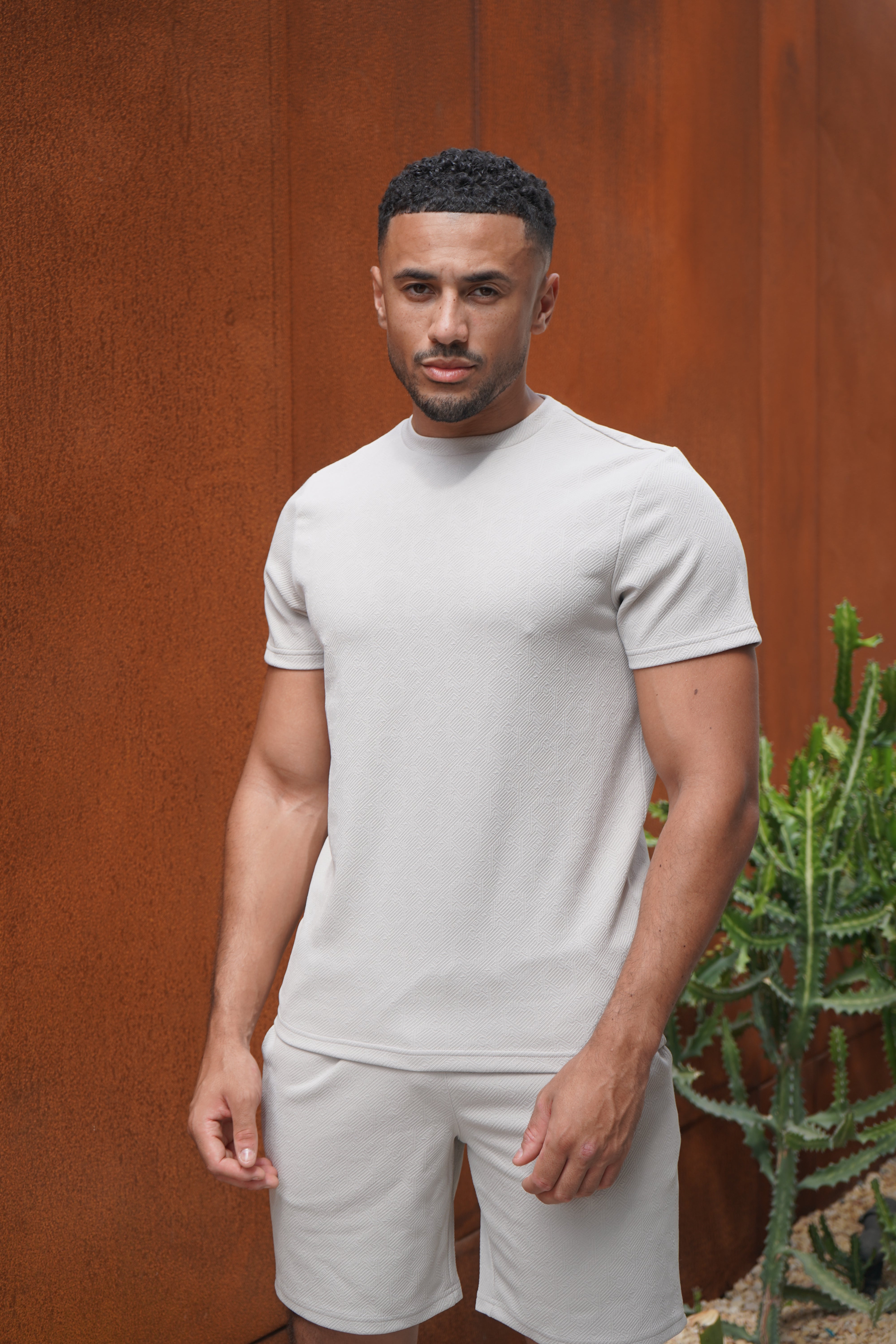 Capo Aztec Revere T-Shirt - Stone