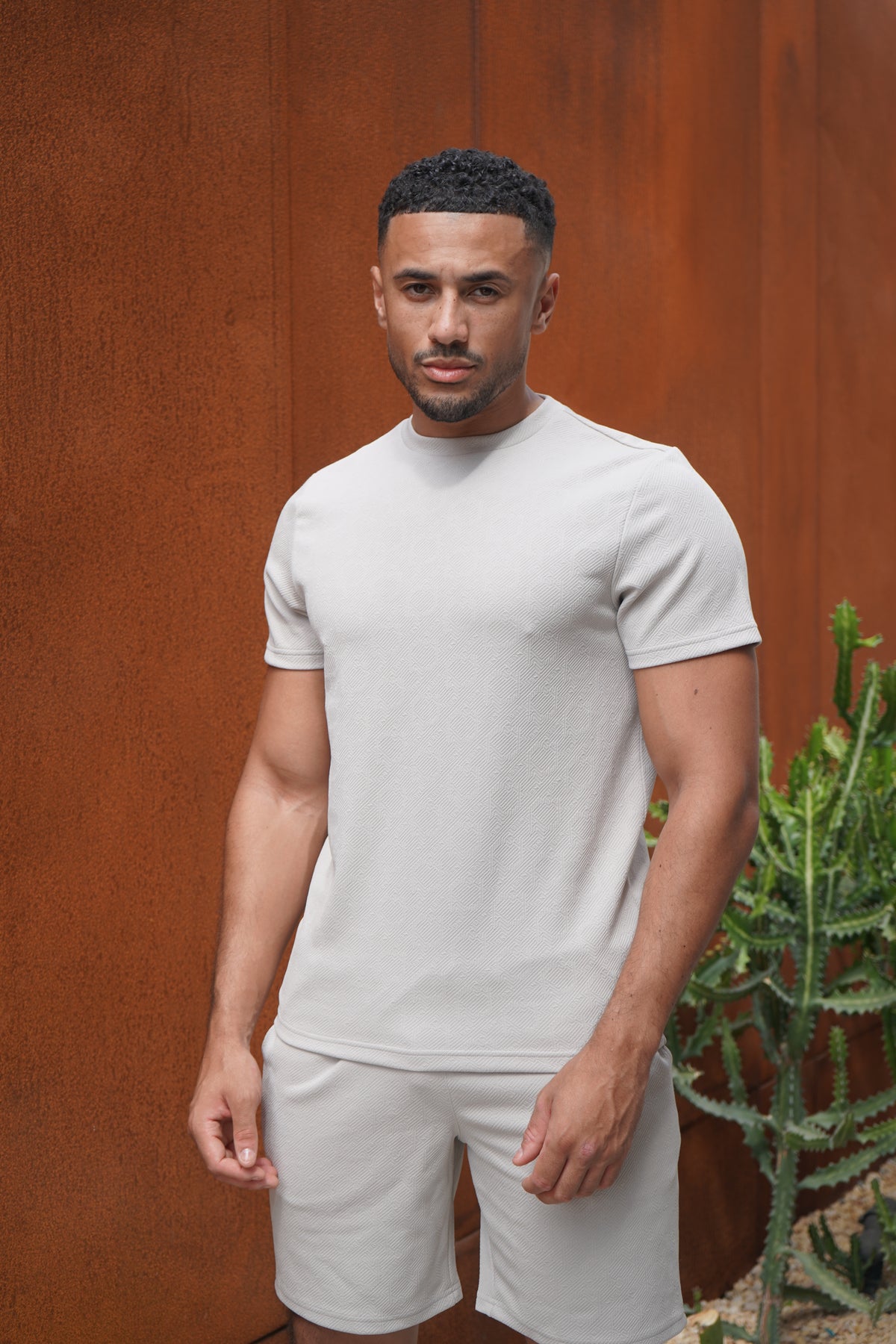 Capo Aztec Revere T-Shirt - Stone