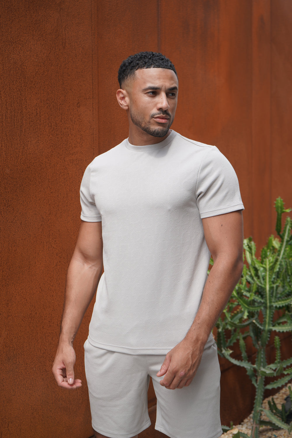 Capo Aztec Revere T-Shirt - Stone