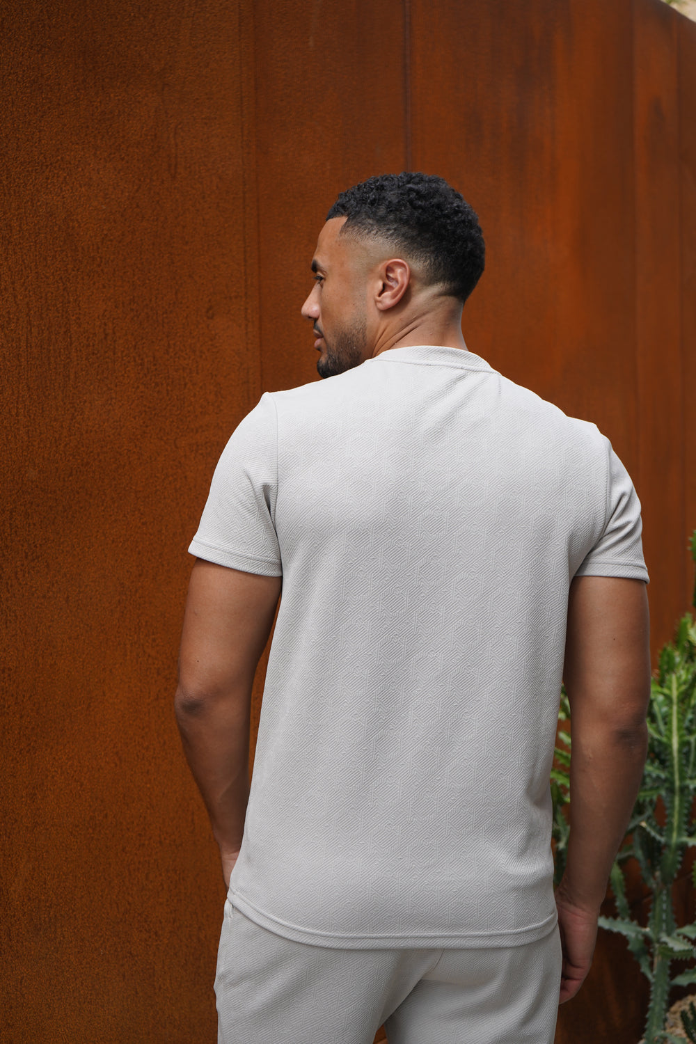 Capo Aztec Revere T-Shirt - Stone