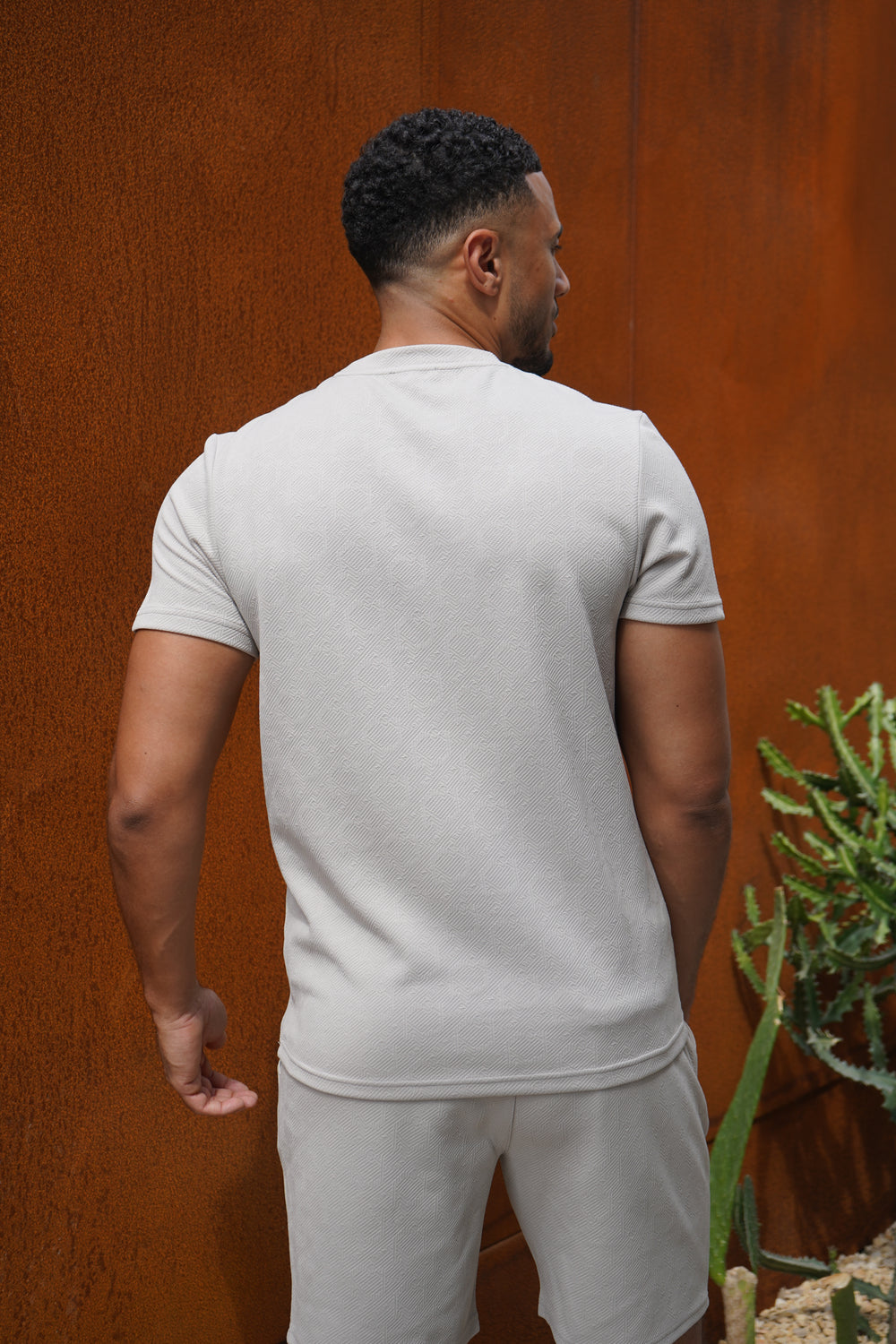 Capo Aztec Revere T-Shirt - Stone