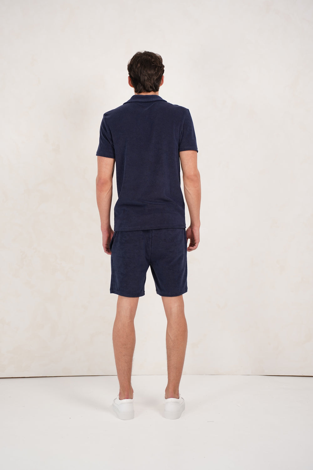 Capo Towelling Polo Shirt - Navy