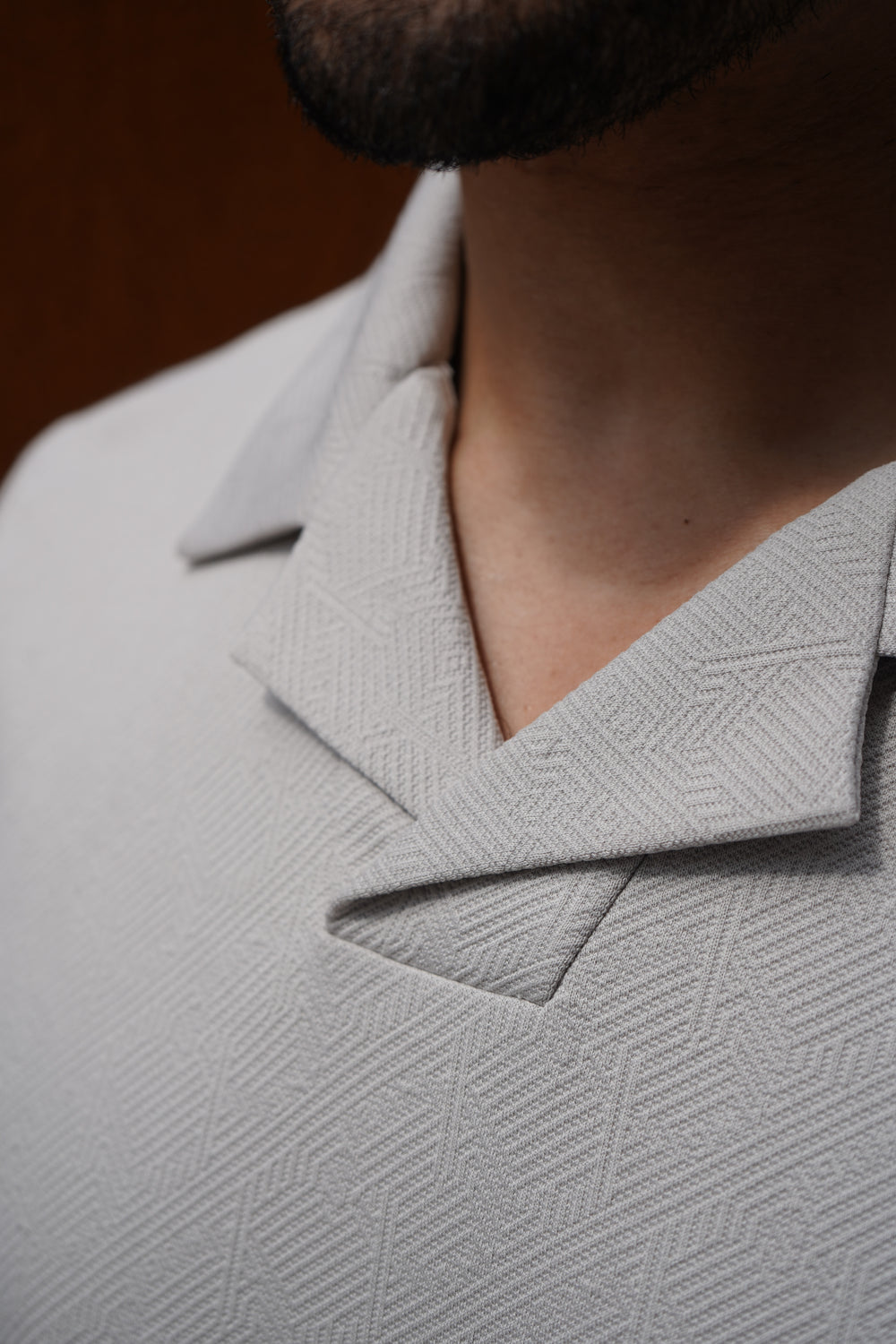 Capo Aztec Revere Polo Shirt - Stone