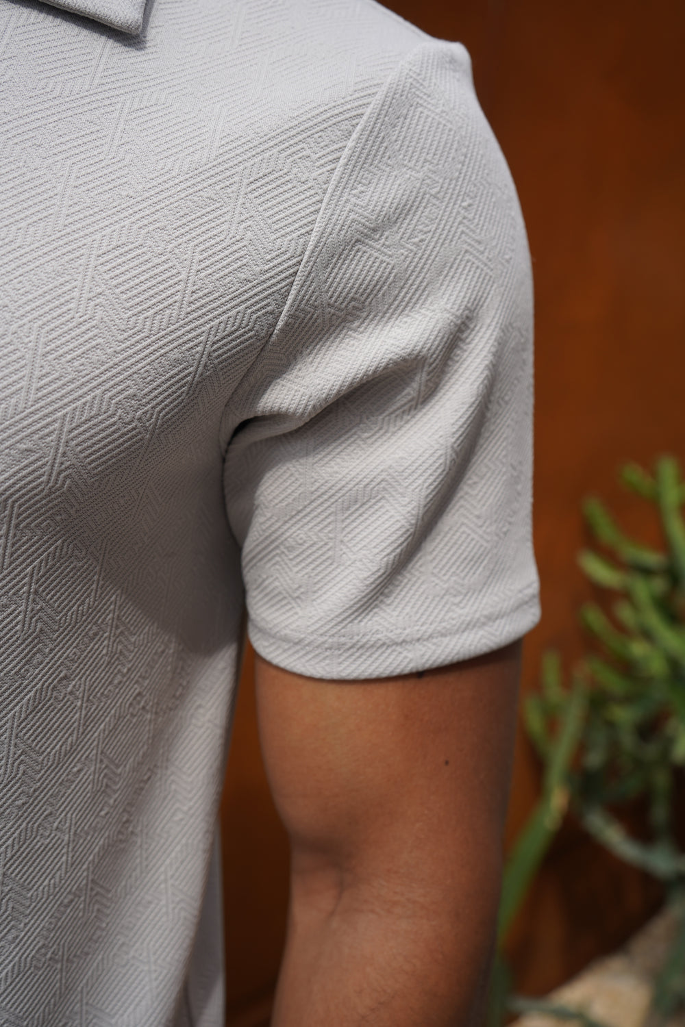 Capo Aztec Revere Polo Shirt - Stone