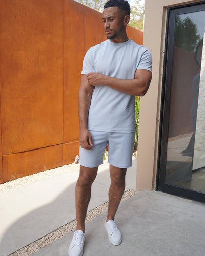 Capo Aztec Revere Shorts - Light Blue