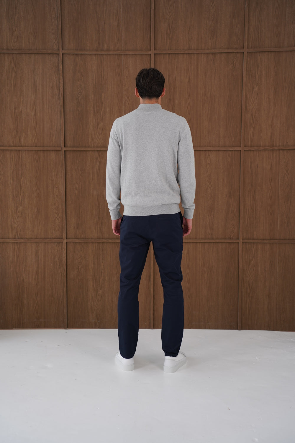Capo Egyptian Cotton 1/4 Zip Top - Grey