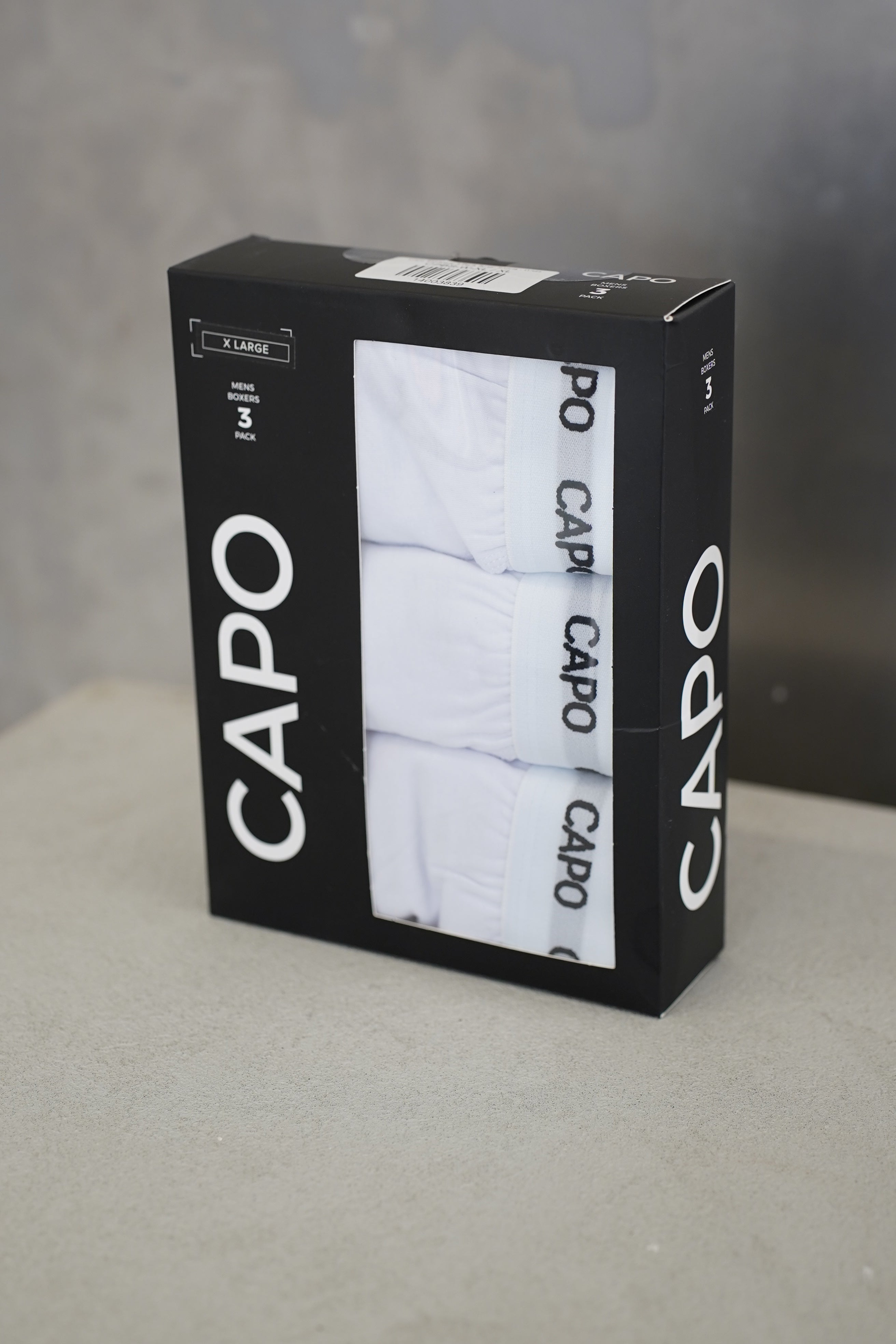 Capo Essential 3 Pack Boxer Shorts - White