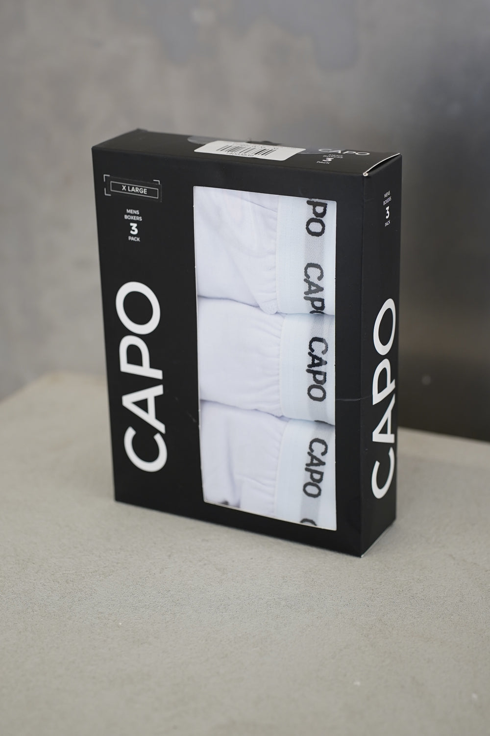 Capo Essential 3 Pack Boxer Shorts - White