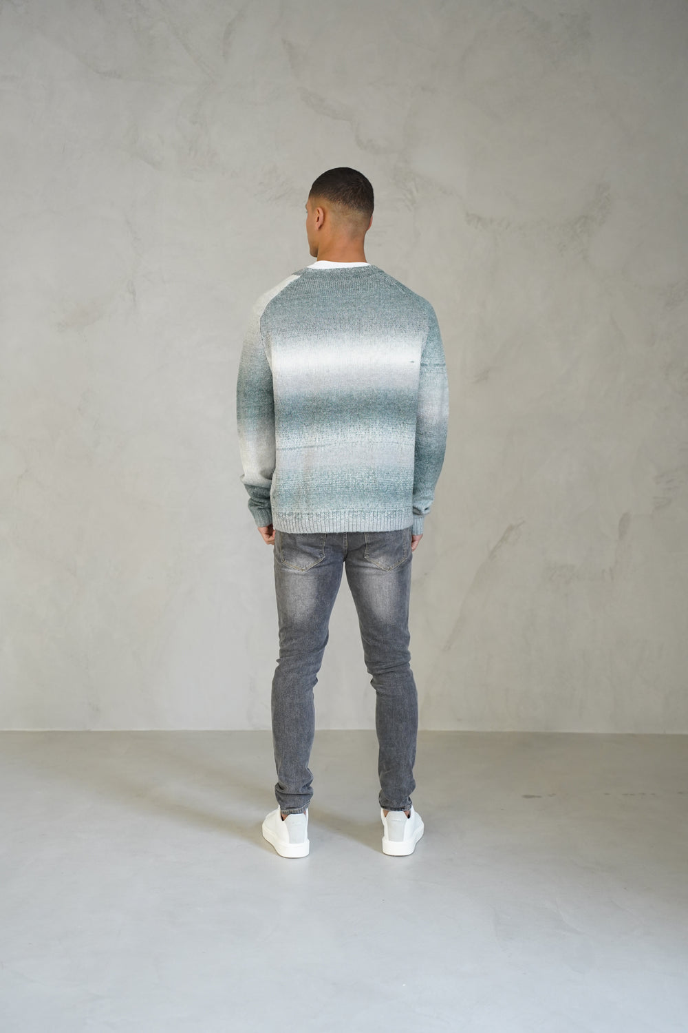 Capo Mohair Ombre Knit Jumper - Grey