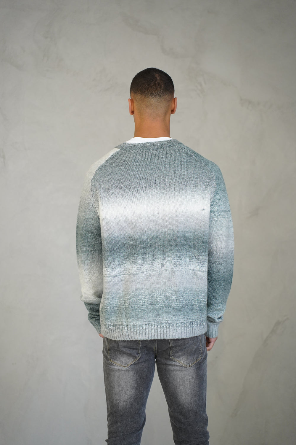 Capo Mohair Ombre Knit Jumper - Grey