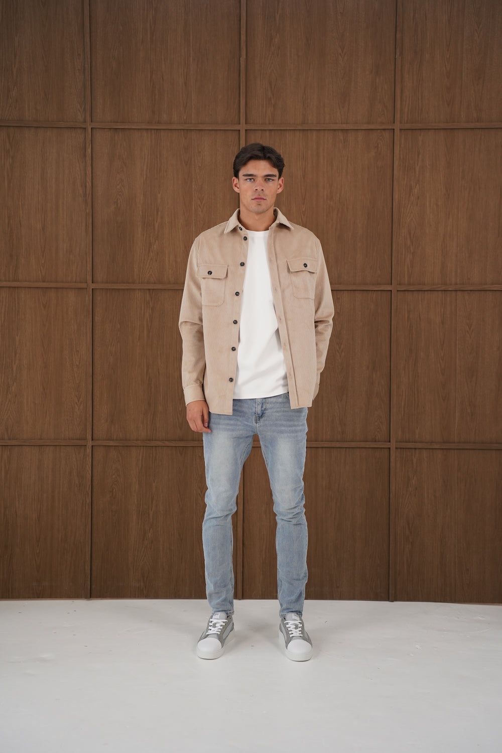 Capo Corduroy Overshirt - Stone