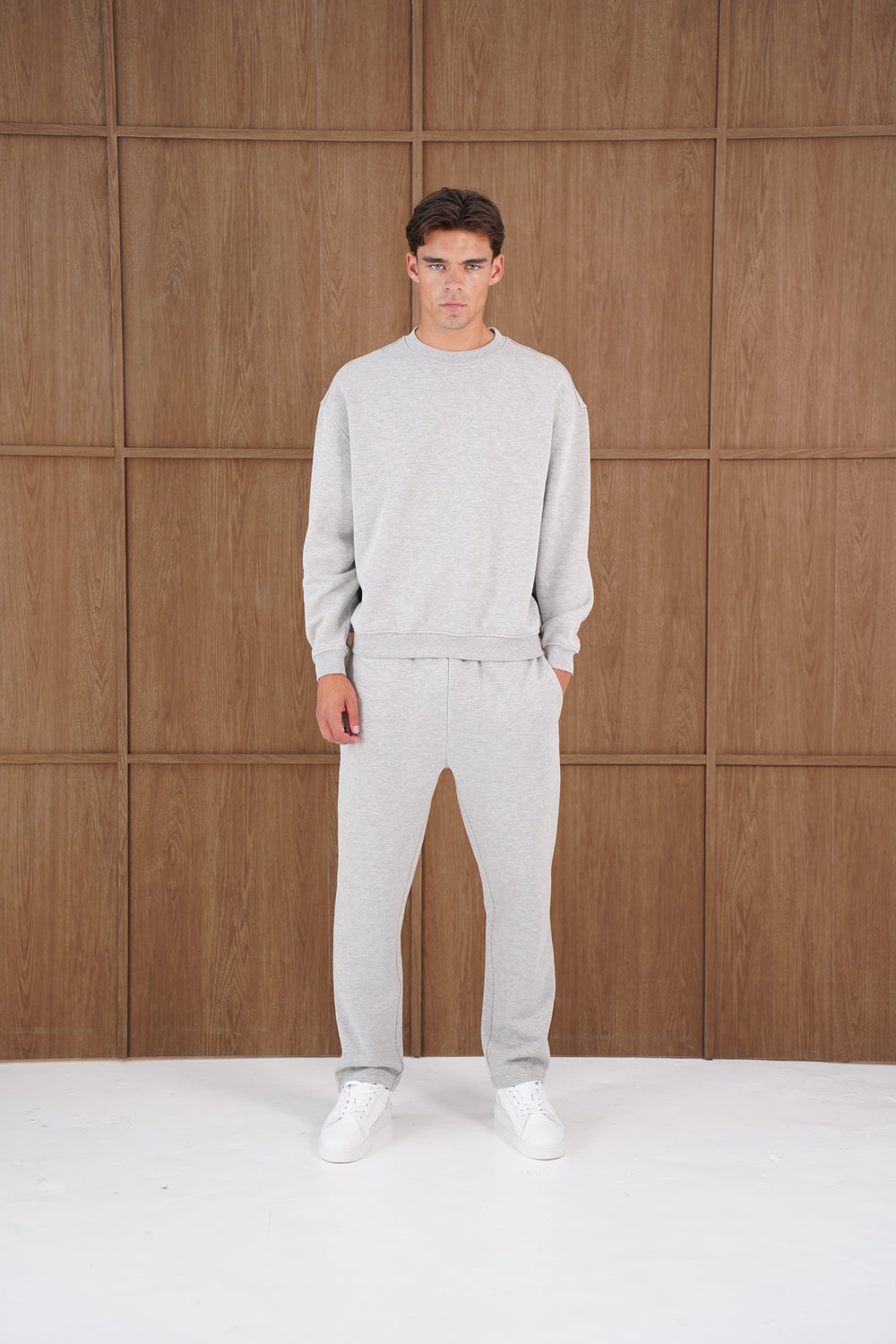 Capo Heavyweight Crew Neck Sweater - Light Grey