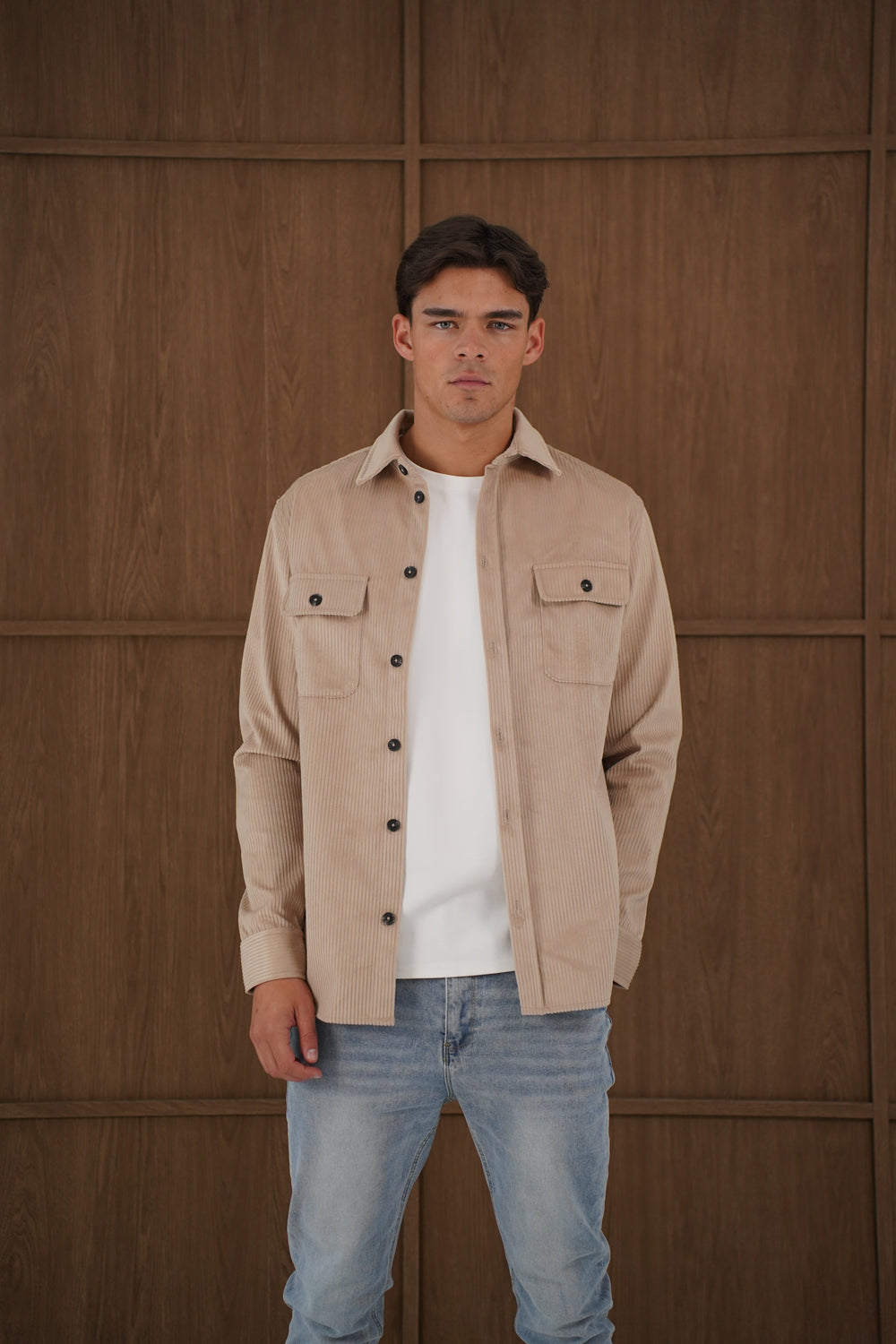 Capo Corduroy Overshirt - Stone