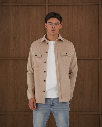 Capo Corduroy Overshirt - Stone