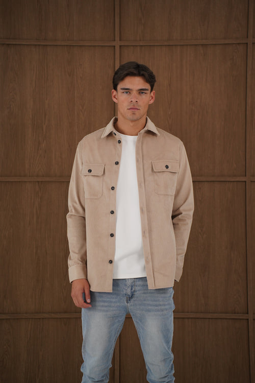 Capo Corduroy Overshirt - Stone