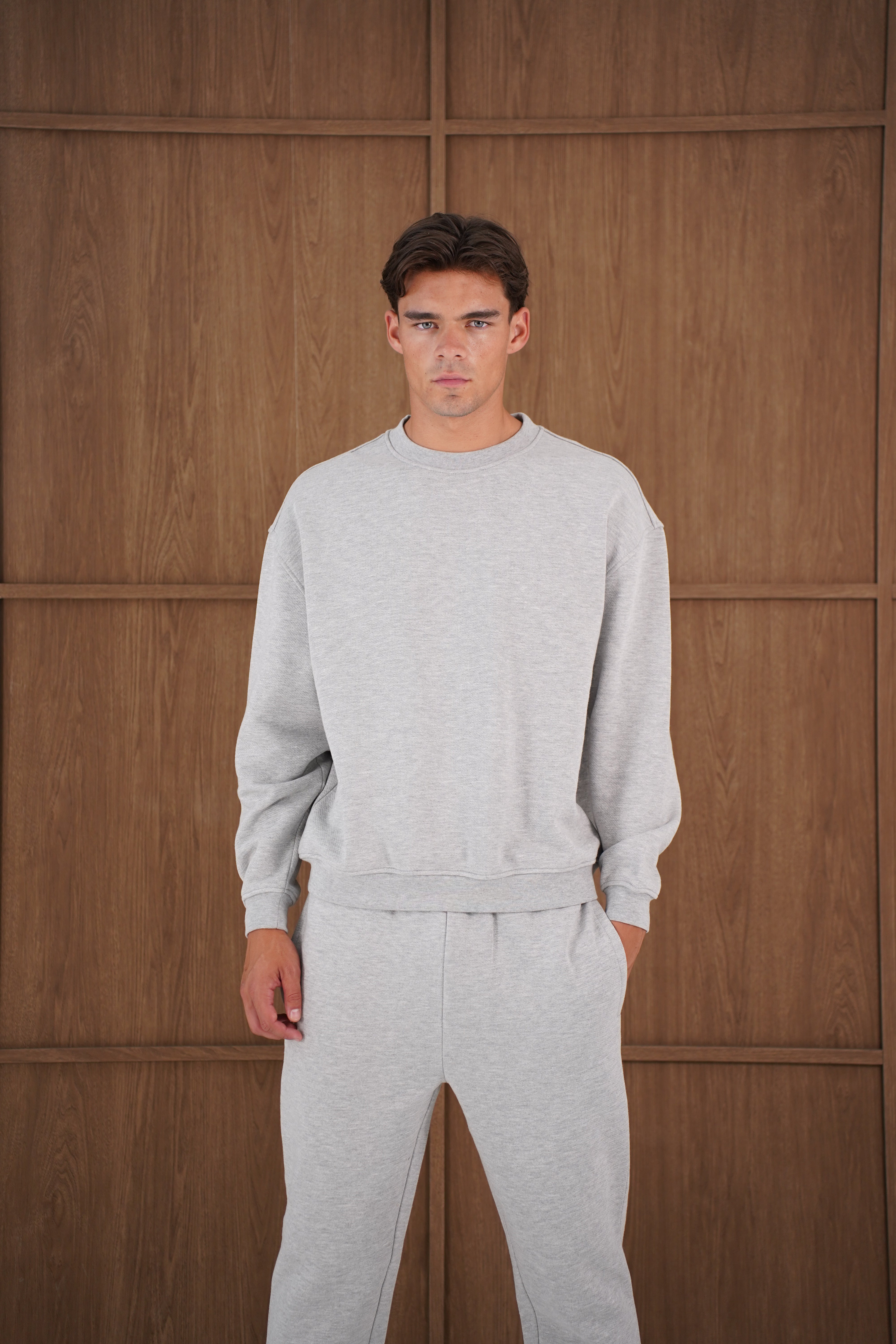 Capo Heavyweight Crew Neck Sweater - Light Grey