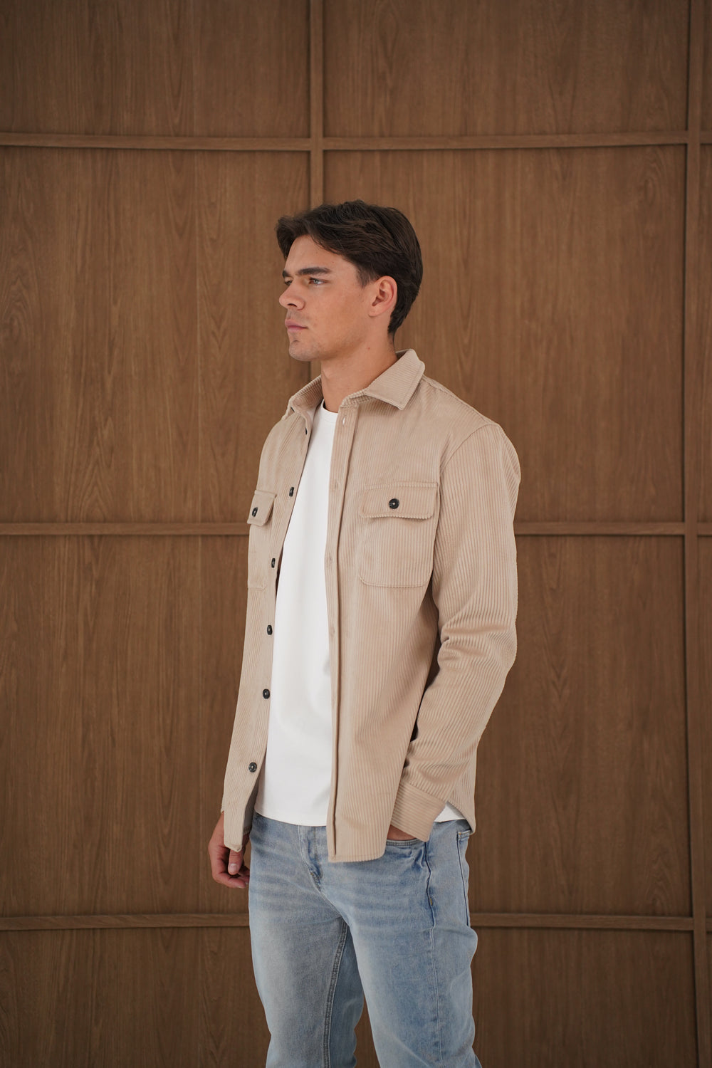Capo Corduroy Overshirt - Stone