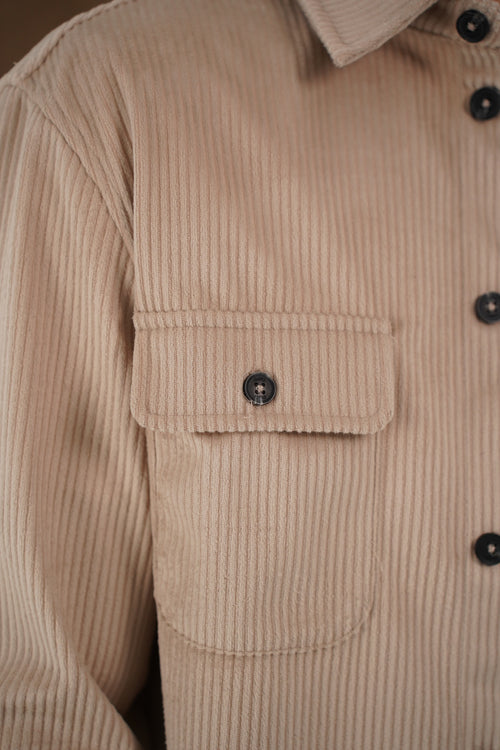 Capo Corduroy Overshirt - Stone
