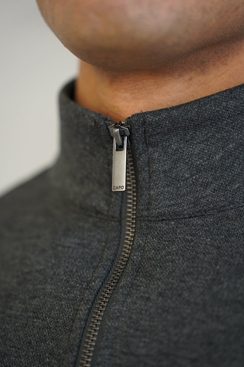 Capo Pique 1/4 Zip Top - Charcoal