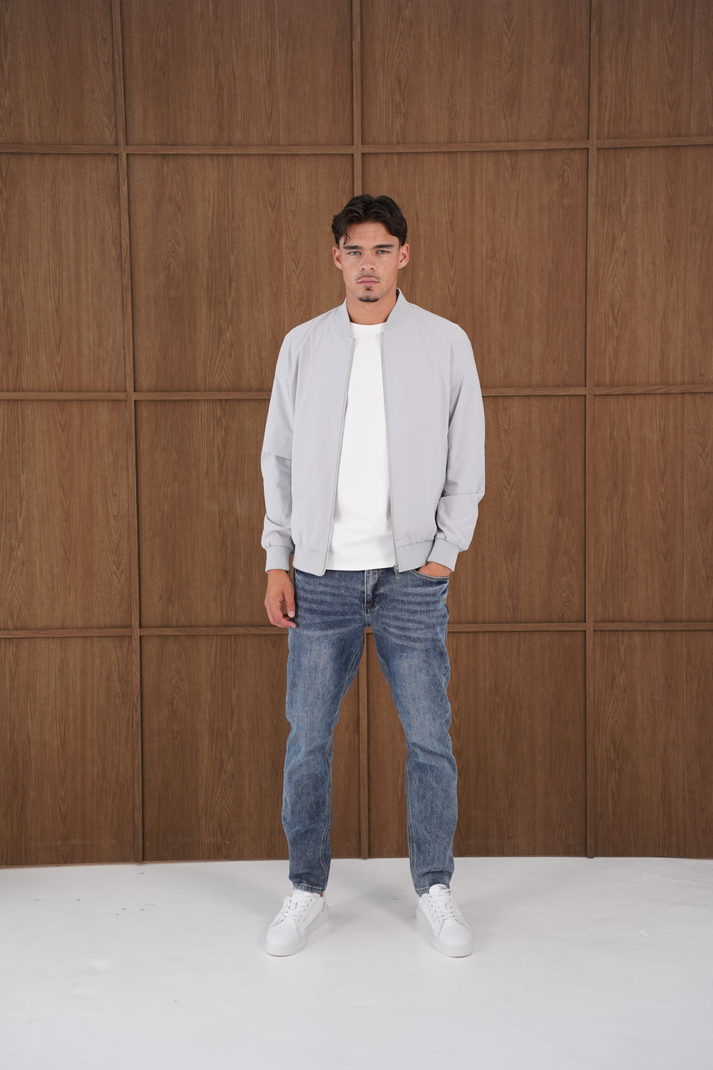 Capo Bomber Jacket - Light Grey