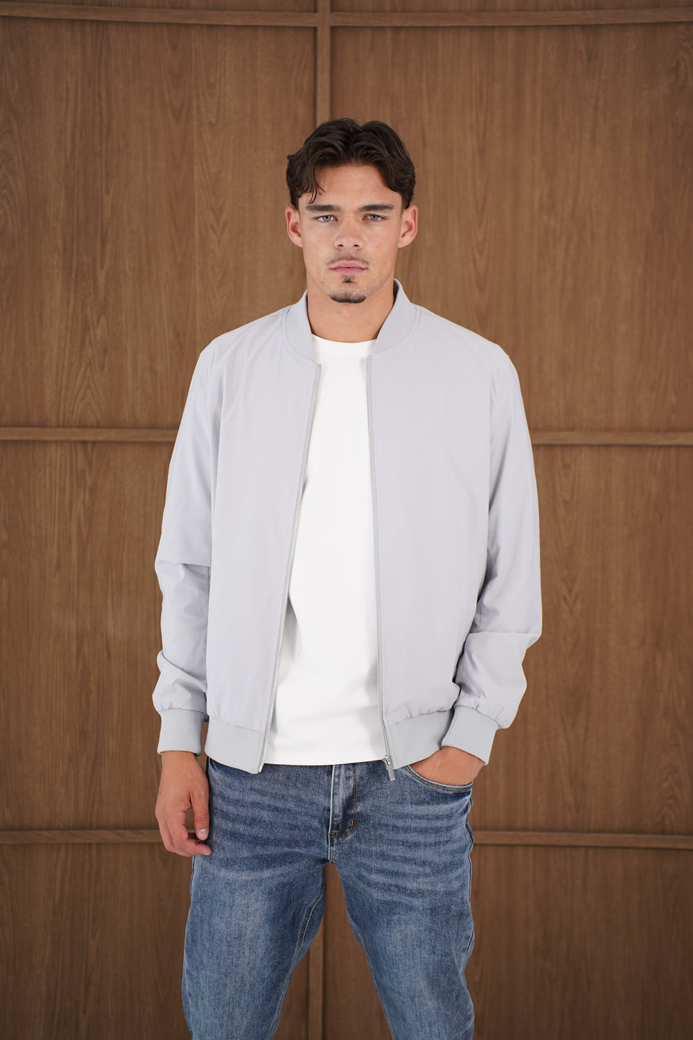 Capo Bomber Jacket - Light Grey