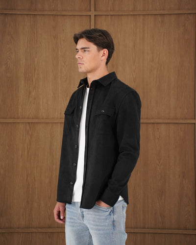 Capo Corduroy Overshirt - Black