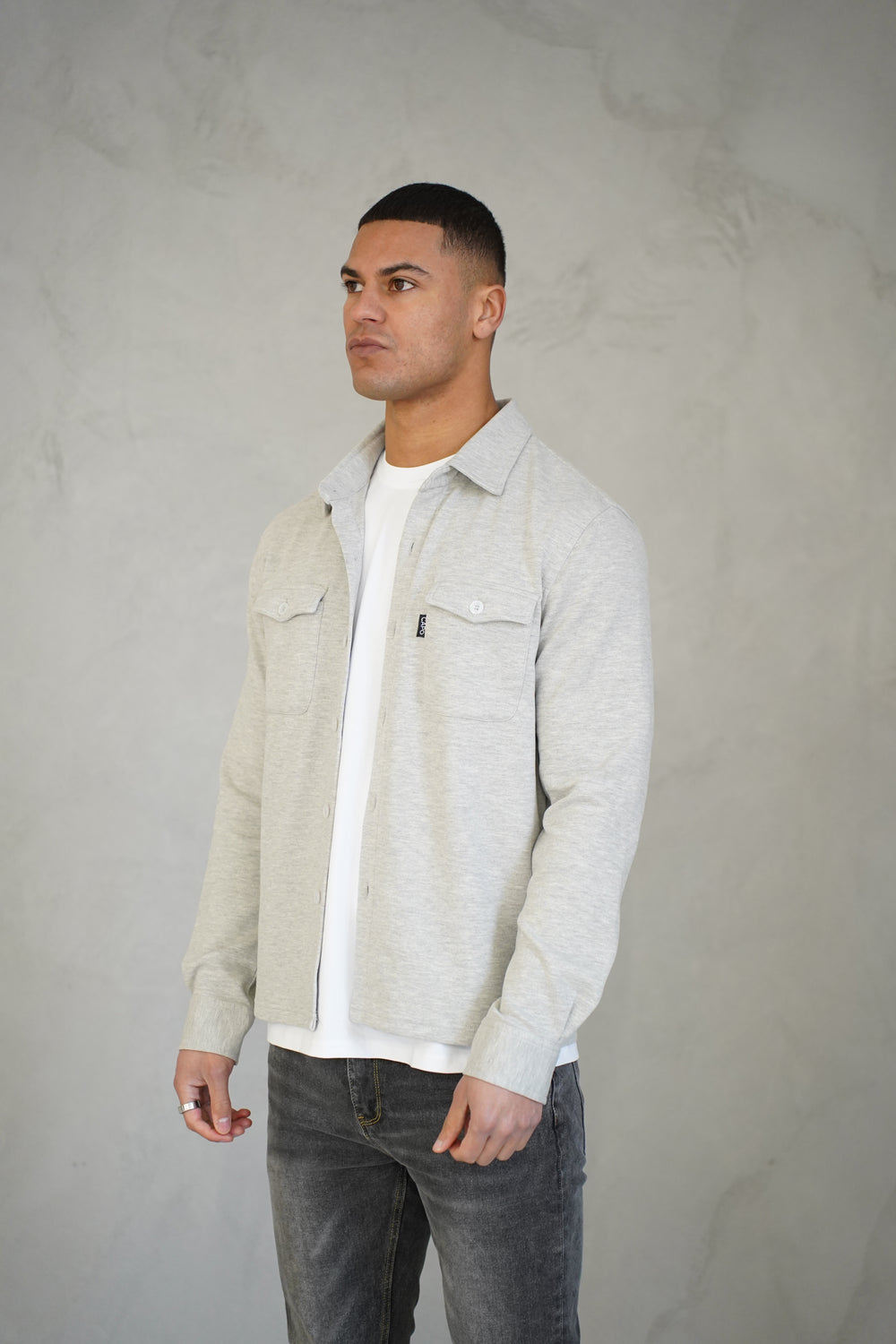 Capo Pique Overshirt - Grey