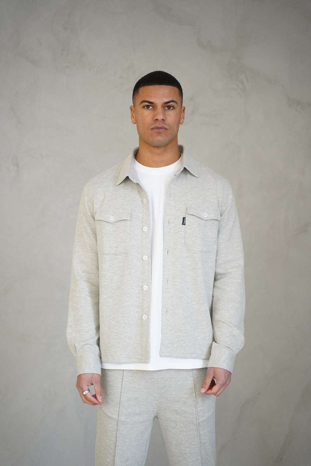 Capo Pique Overshirt - Grey